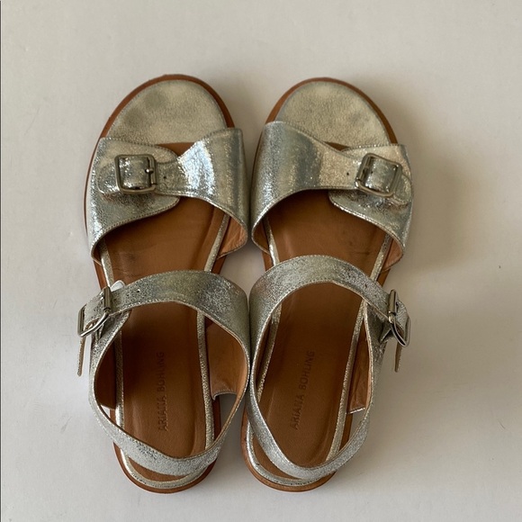 Ariana Bohling Yara silver women’s Sandals Sz 41 VGUC - Picture 1 of 6